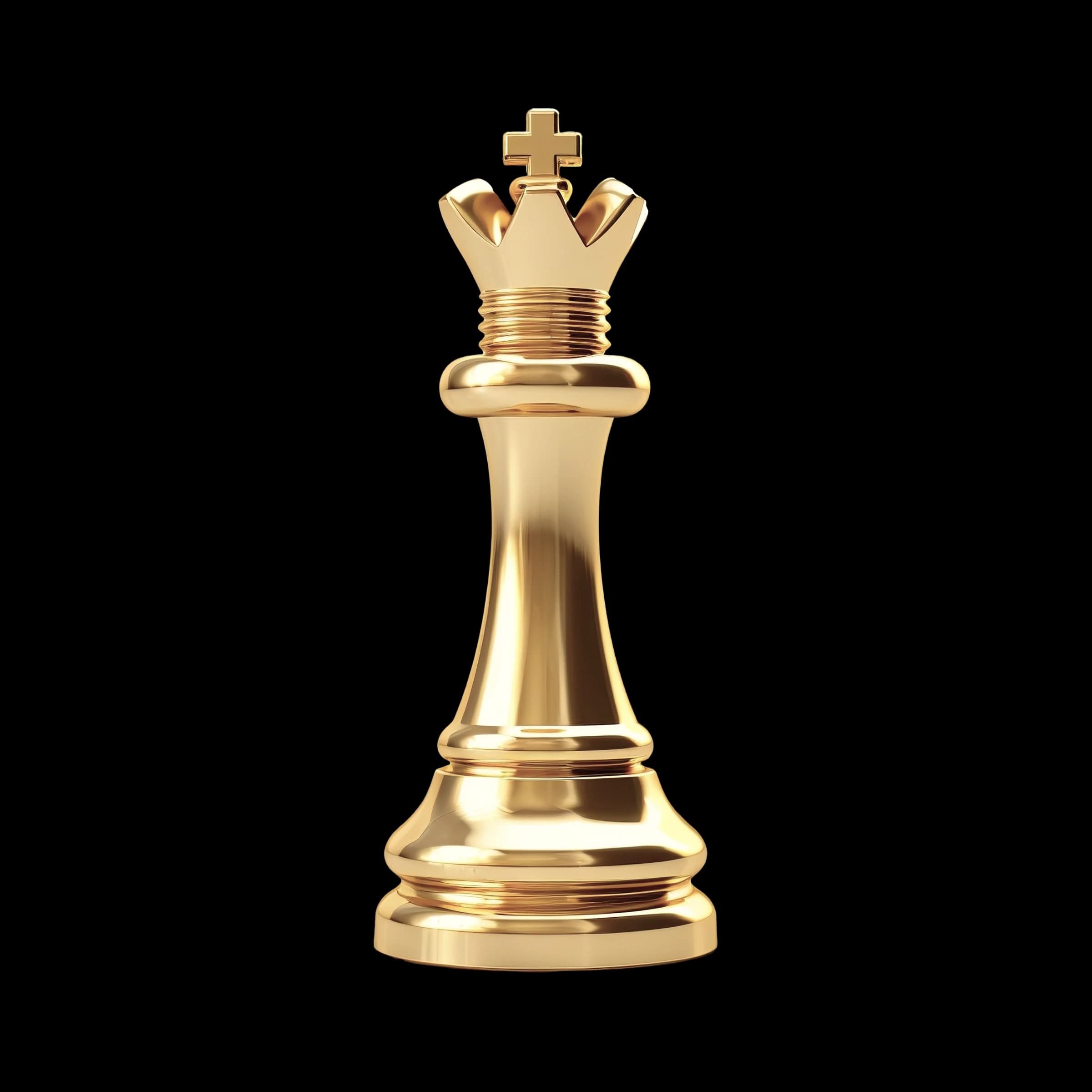 Golden chess queen representing strategic wealth building